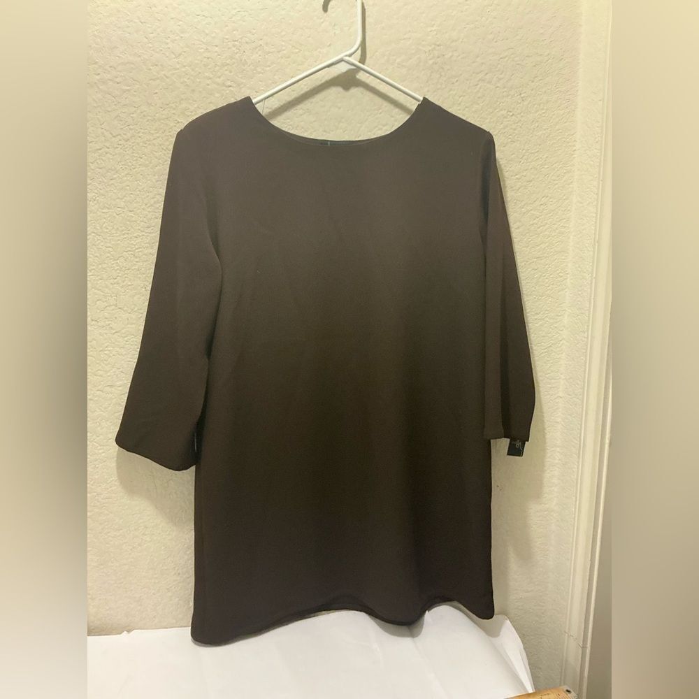 NWOT Allie Coosh chocolate Sophia tunic Top size P retail$325